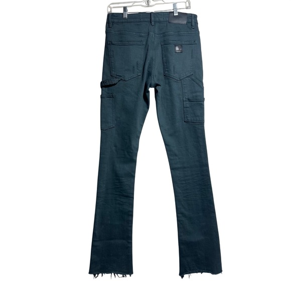 Valabasas Other - Valabasas‎ Mens 30 Stacked Carpenter Jeans Dark Teal Green Slim Fit Distressed